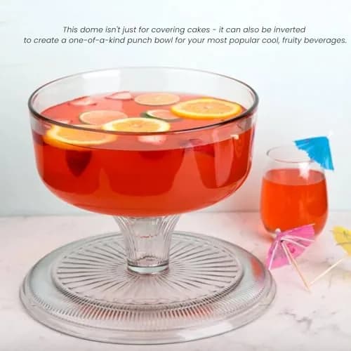 Anchor Hocking 340Q Glass Cake Dome 11.25" | Dishwasher Safe & Easy Grip Handle thumbnail 5