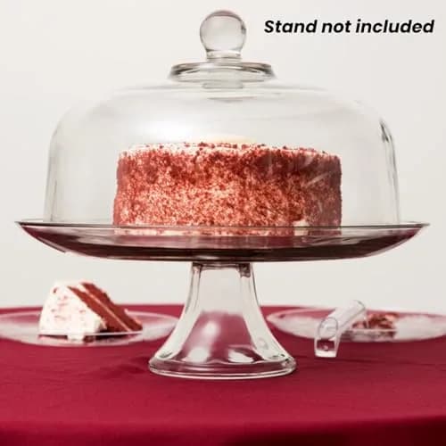 Anchor Hocking 340Q Glass Cake Dome 11.25" | Dishwasher Safe & Easy Grip Handle thumbnail 4