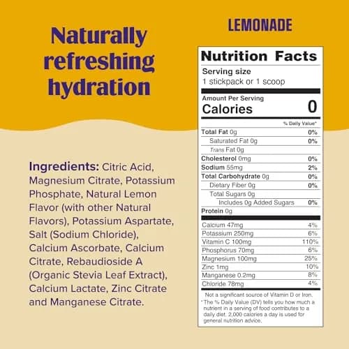 Ultima Replenisher Sugar Free Electrolyte Powder, Lemonade Flavour, 90 Servings | Hydration with 6 Key Electrolytes & Trace Minerals - view 3