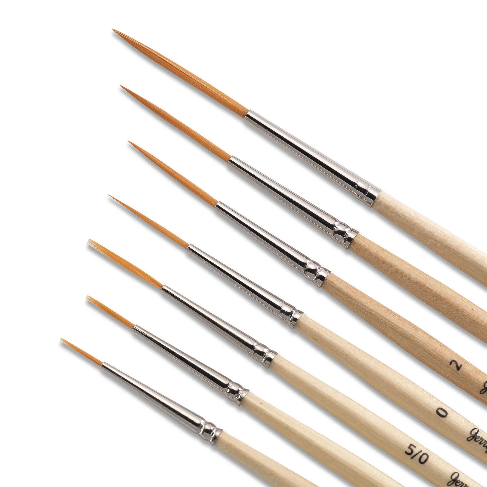 Jerry Q Art Gold 12 Pcs Detail Paint Brushes, Synthetic Hair | Fine Detail Work for All Media - view 2
