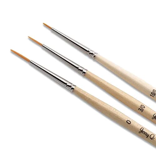 Jerry Q Art Gold 12 Pcs Detail Paint Brushes, Synthetic Hair | Fine Detail Work for All Media thumbnail 3