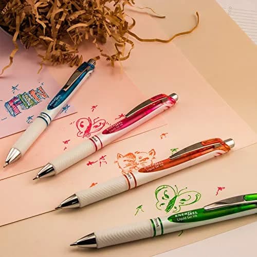 Pentel EnerGel Pearl RTX Liquid Gel Pen 0.7mm | Smooth, Refillable, Black Ink (2 Pack) thumbnail 7