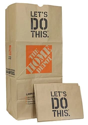 Home Depot Heavy Duty Brown Paper Lawn & Refuse Bags 30 Gallon | Biodegradable, Tear-Resistant (15 Lawn Bags) thumbnail 1