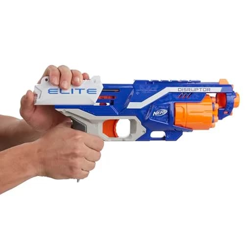 Nerf Disruptor Elite Blaster - 6-Dart Rotating Drum, Slam Fire, 27m Range | Value Pack Toy Gun thumbnail 5