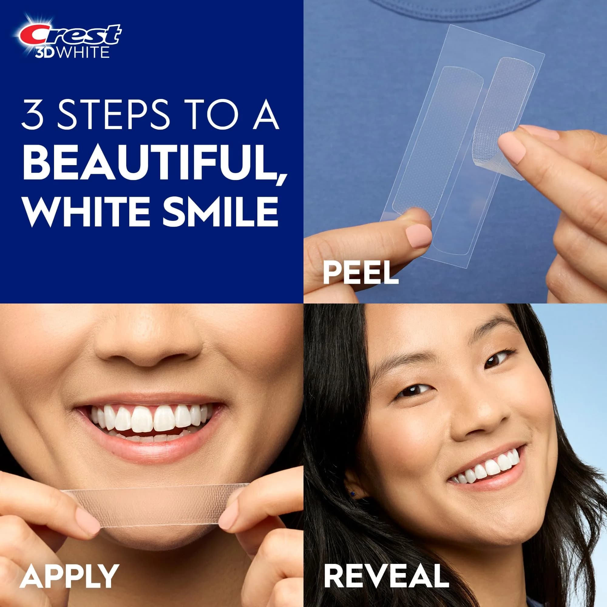 Crest Classic Vivid Teeth Whitening Strips Kit 20 Strips (10 Count Pack) | 6 Levels Whiter in 10 Days - view 6
