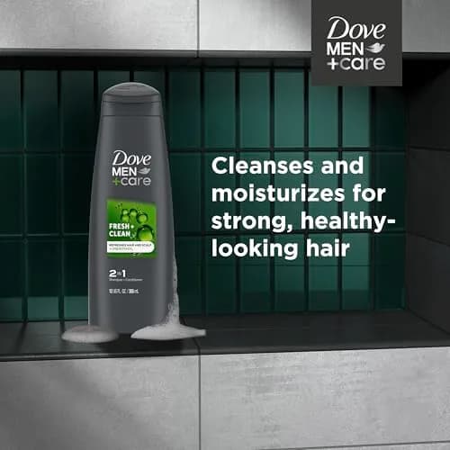 DOVE MEN + CARE Fortifying 2-in-1 Shampoo and Conditioner Fresh and Clean 1.06 L (36 Fl Oz) | Strengthens and Nourishes Hair thumbnail 4