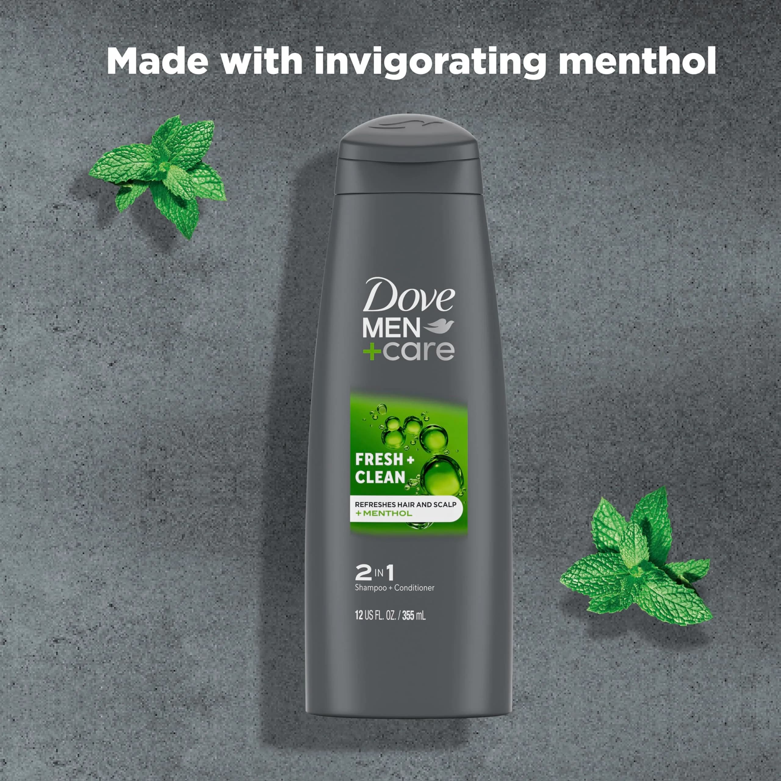 DOVE MEN + CARE Fortifying 2-in-1 Shampoo and Conditioner Fresh and Clean 1.06 L (36 Fl Oz) | Strengthens and Nourishes Hair - view 5