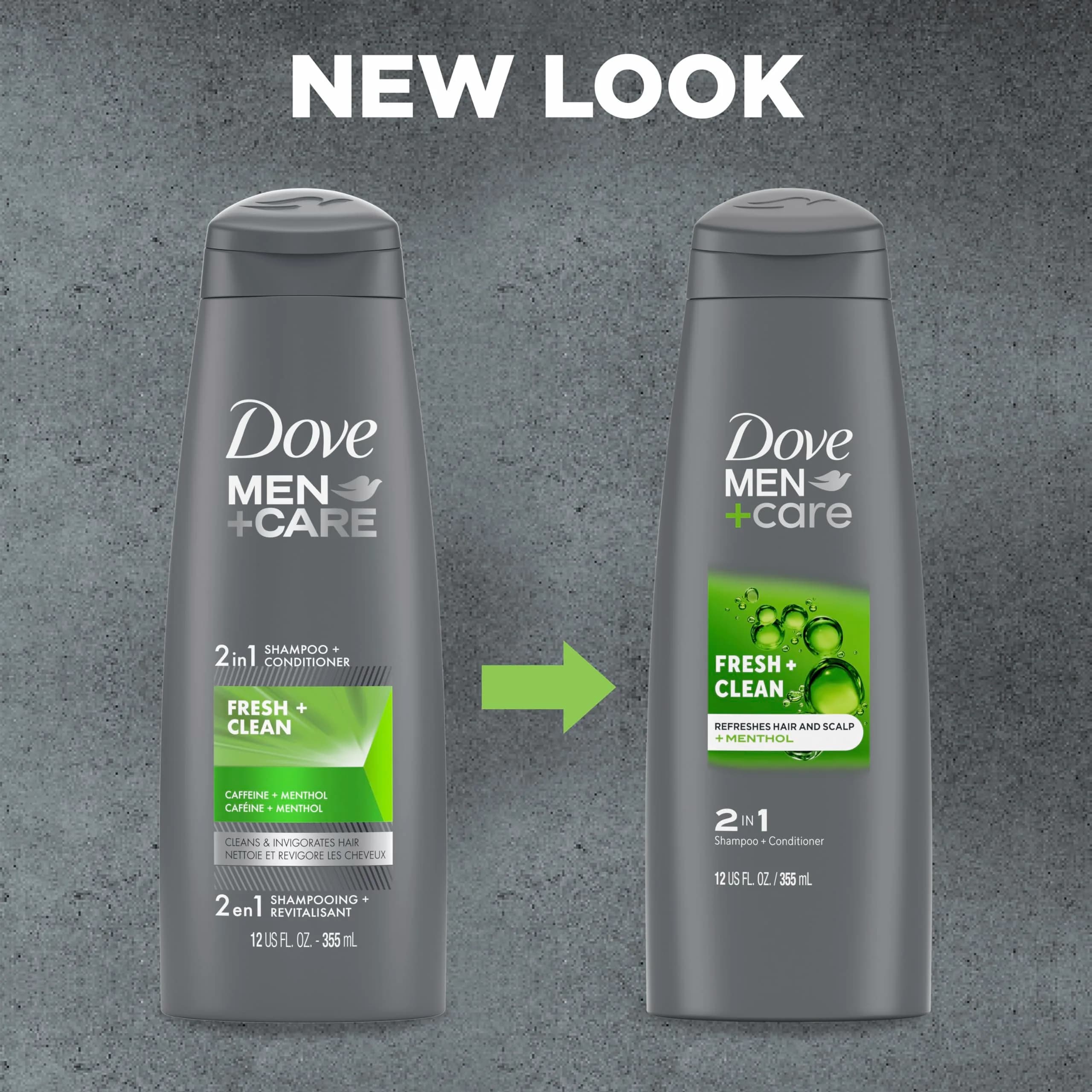 DOVE MEN + CARE Fortifying 2-in-1 Shampoo and Conditioner Fresh and Clean 1.06 L (36 Fl Oz) | Strengthens and Nourishes Hair - view 3