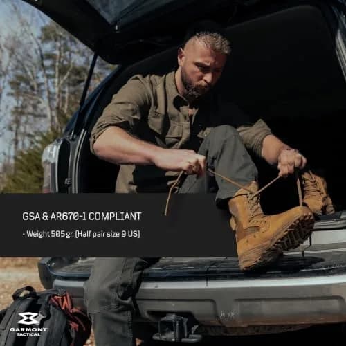 GARMONT Tactical T8 NFS 670 Suede Combat Boots Size 6.5 | Waterproof & Lightweight thumbnail 5