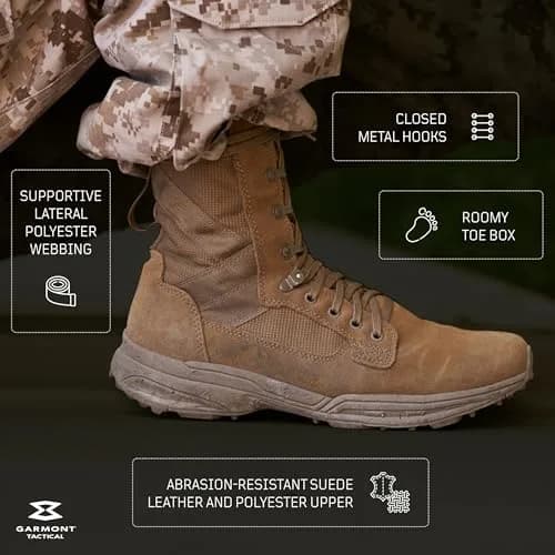 GARMONT TACTICAL T8 NFS 670 Suede Combat Boots, Coyote, Size 7 | Waterproof, Lightweight & Durable thumbnail 4