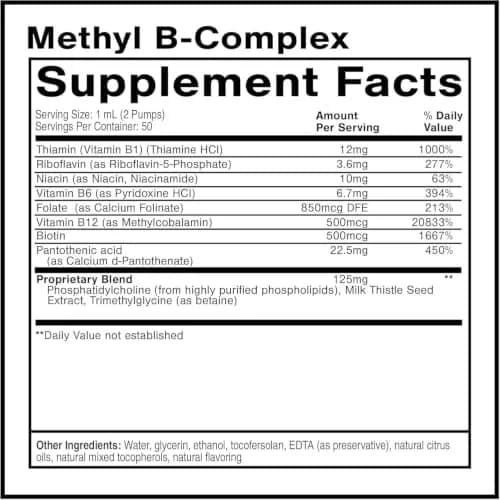 Quicksilver Scientific Methyl B Complex 50 ml | Liposomal B Vitamins for Rapid Absorption thumbnail 2