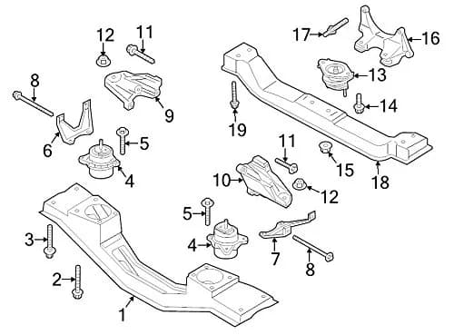 Ford Transmission Center Support CK4Z-6A023-A | OEM Ford Parts for Vehicles in India