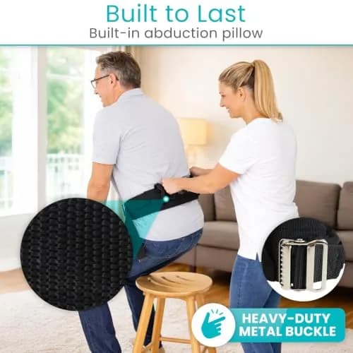 Vive Gait Belt with Handles & Metal Buckle (350 lbs Capacity) | Adjustable Patient Transfer Aid thumbnail 5
