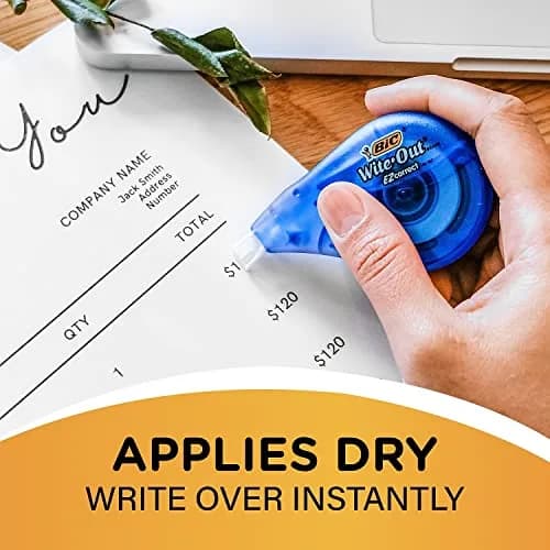 BIC WOTAPP418 Wite-Out EZ Correct Correction Tape 1/6-Inch x 400-Inch | Dry, Tear-Resistant, Visible Supply thumbnail 5