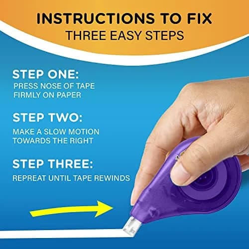 BIC WOTAPP418 Wite-Out EZ Correct Correction Tape 1/6-Inch x 400-Inch | Dry, Tear-Resistant, Visible Supply thumbnail 8
