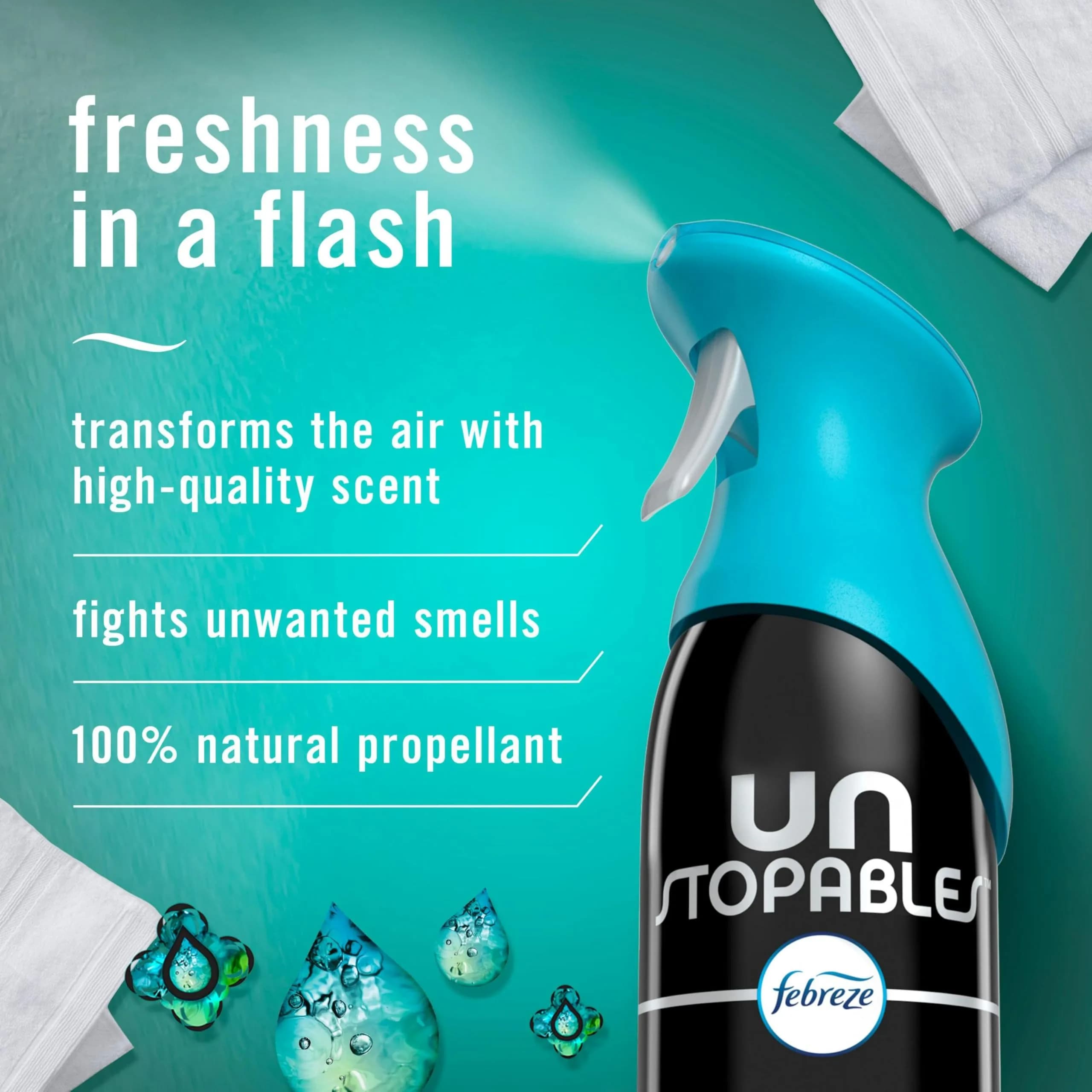 Febreze Unstopables Air Freshener Spray, Fresh Scent, 156 g (5.5 Oz) Bottles, Pack of 6 | Long-Lasting Luxury Fragrance — 52.8 Ounce thumbnail 2
