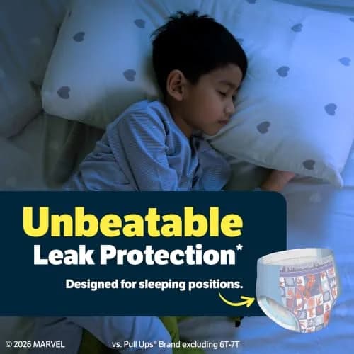GoodNites Boys' Nighttime Bedwetting Underwear, Extra Small (28-43 lbs), 44 Ct | Leak-Free Protection for Confident Nights thumbnail 5