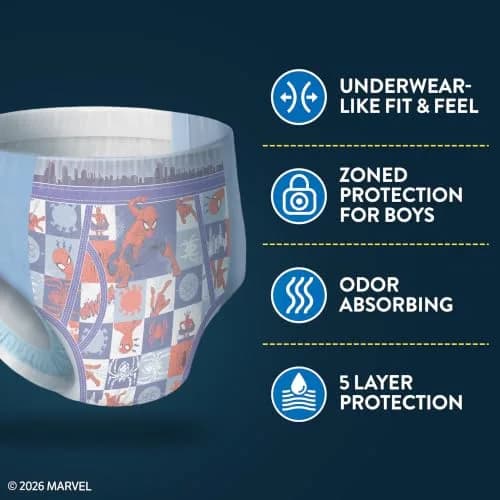 GoodNites Boys' Nighttime Bedwetting Underwear, Extra Small (28-43 lbs), 44 Ct | Leak-Free Protection for Confident Nights thumbnail 8