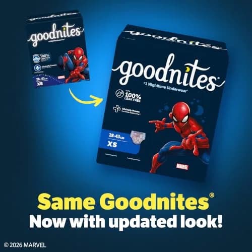 GoodNites Boys' Nighttime Bedwetting Underwear, Extra Small (28-43 lbs), 44 Ct | Leak-Free Protection for Confident Nights thumbnail 3