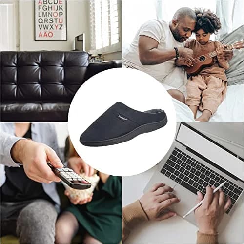 isotoner Men's Microsuede Devin Slip On Slippers with Cooling Memory Foam | Indoor/Outdoor Comfort thumbnail 2