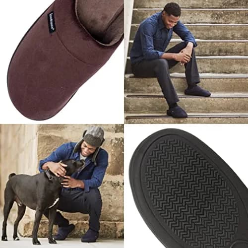 isotoner Men's Microsuede Devin Slip On Slippers with Cooling Memory Foam | Indoor/Outdoor Comfort (70-120 chars) thumbnail 5