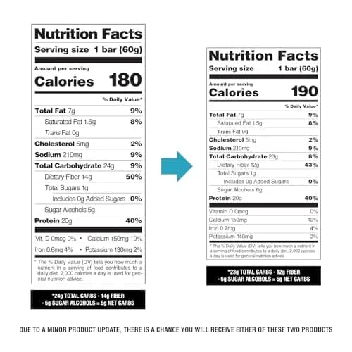 Quest Oatmeal Chocolate Chip Protein Bars 12 Count | 20g Protein, 5g Net Carbs, 13g Fiber thumbnail 5