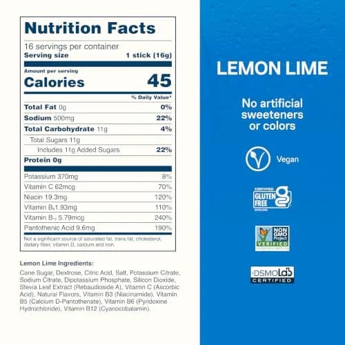 Liquid I.V. Hydration Multiplier Electrolyte Drink Mix, Lemon Lime, 16 Stick Packs (9.03 oz / 256 g) | Clinically Proven Hydration thumbnail 7