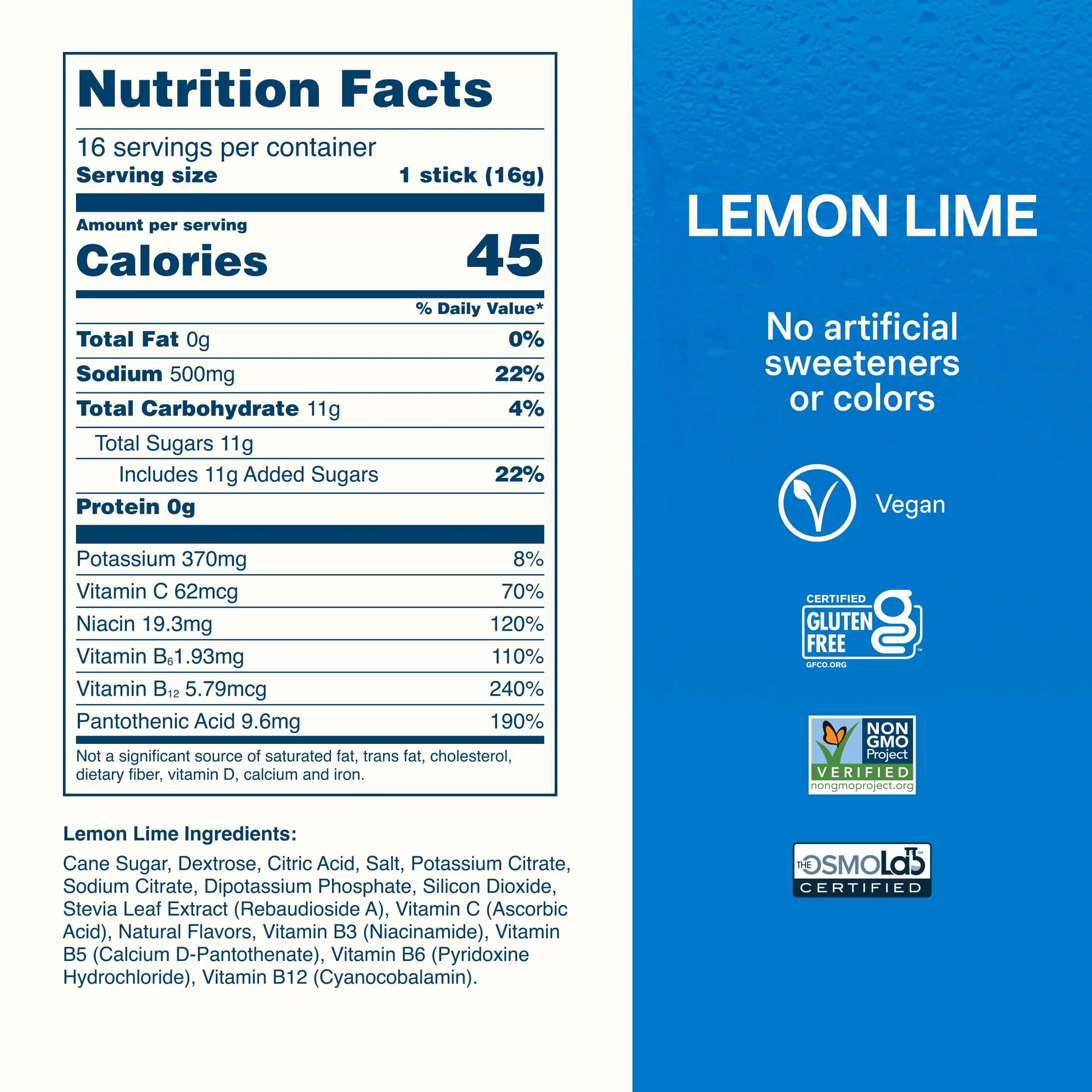 Liquid I.V. Hydration Multiplier Electrolyte Drink Mix, Lemon Lime, 16 Stick Packs (9.03 oz / 256 g) | Clinically Proven Hydration - view 7
