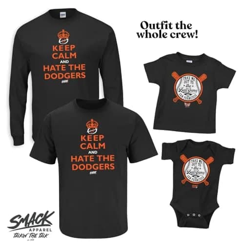 Smack Apparel Keep Calm and Hate the Dodgers T-Shirt for San Francisco Fans | 100% Cotton, Unisex, Sizes SM-5XL thumbnail 4