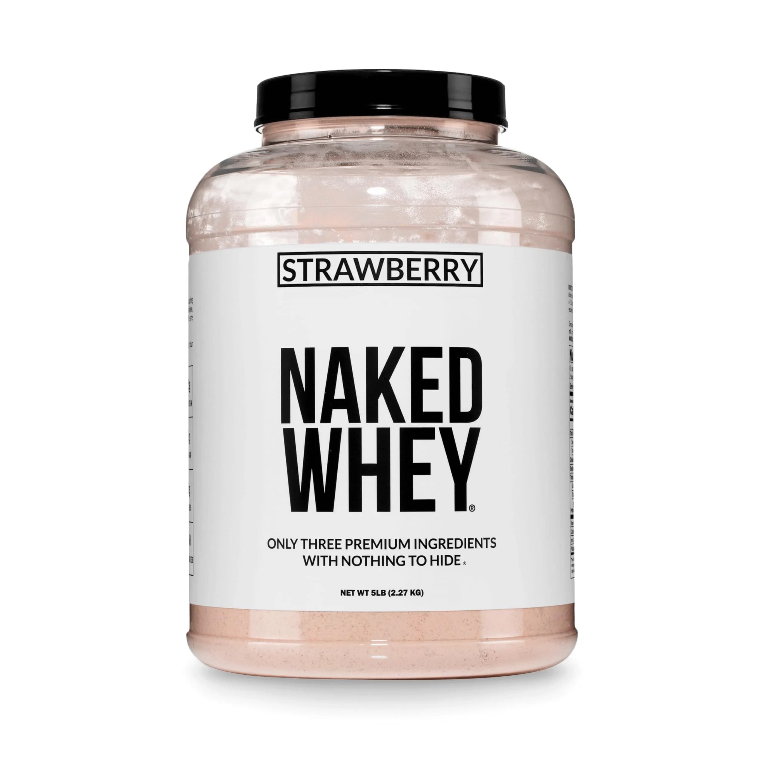 NAKED Strawberry Whey Protein Powder 2.27kg (5 lb) | All Natural Grass Fed Whey Protein Aid Muscle Growth & Recovery - main product image