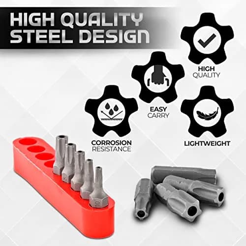 RamPro Torx Plus 5-Point Security Bit Set 12Pc 1" Length | Tamper-Proof & Torque Kit for Auto, Electronics, Construction thumbnail 2