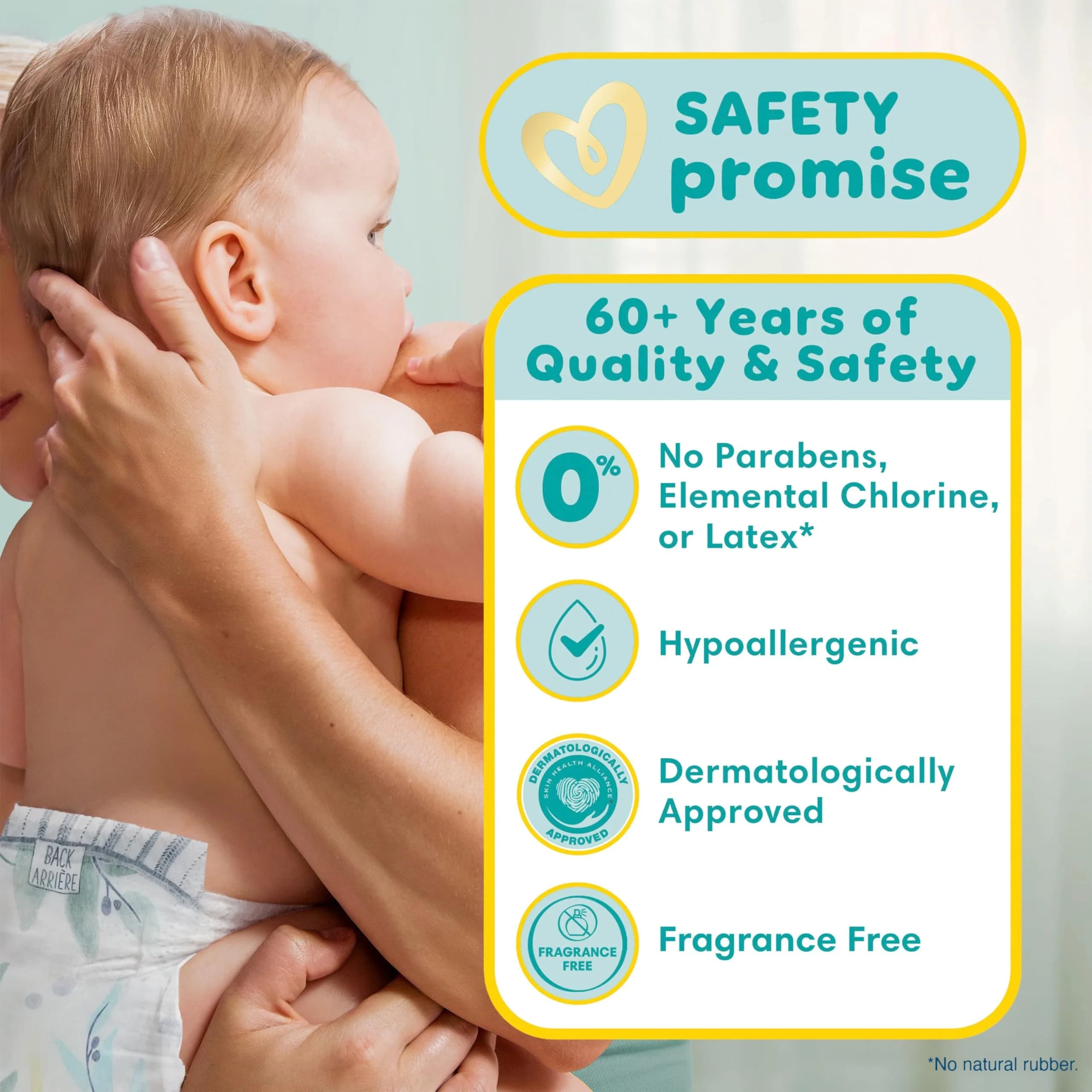 Pampers Pure Baby Diapers Size 3 (16-28 lbs) 168 Count | Hypoallergenic & Leakproof - view 4