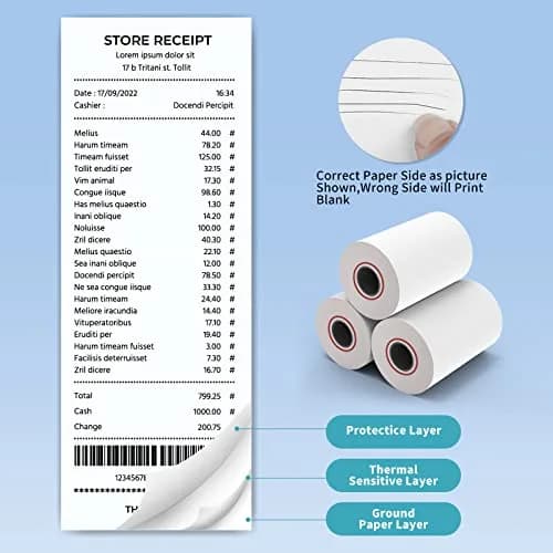 MFLABEL Thermal Receipt Paper 50 Rolls | Bright, Crisp Prints for POS & Cash Registers thumbnail 6