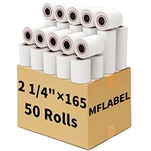 MFLABEL Thermal Receipt Paper 50 Rolls | Bright, Crisp Prints for POS & Cash Registers thumbnail 2