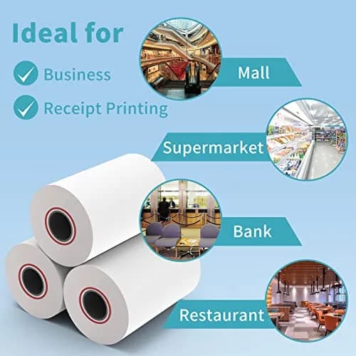 MFLABEL Thermal Receipt Paper 50 Rolls | Bright, Crisp Prints for POS & Cash Registers thumbnail 4