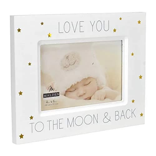 Malden Baby Memories Love You To Wood Picture Frame 4x6 | White with Gold Foil Accents thumbnail 2