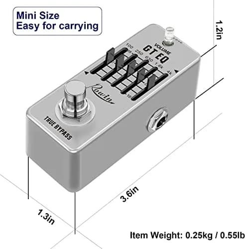 Rowin LEF-317A 5-Band EQ Guitar Pedal | 95mm x 45mm x 48mm thumbnail 6