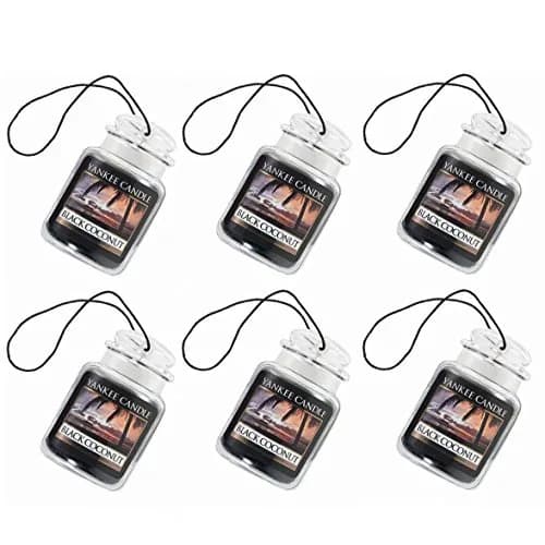 Yankee Candle Paper Car Jar Air Freshener Balsam & Cedar Pack of 10 | Long-Lasting Fragrance for Cars thumbnail 1