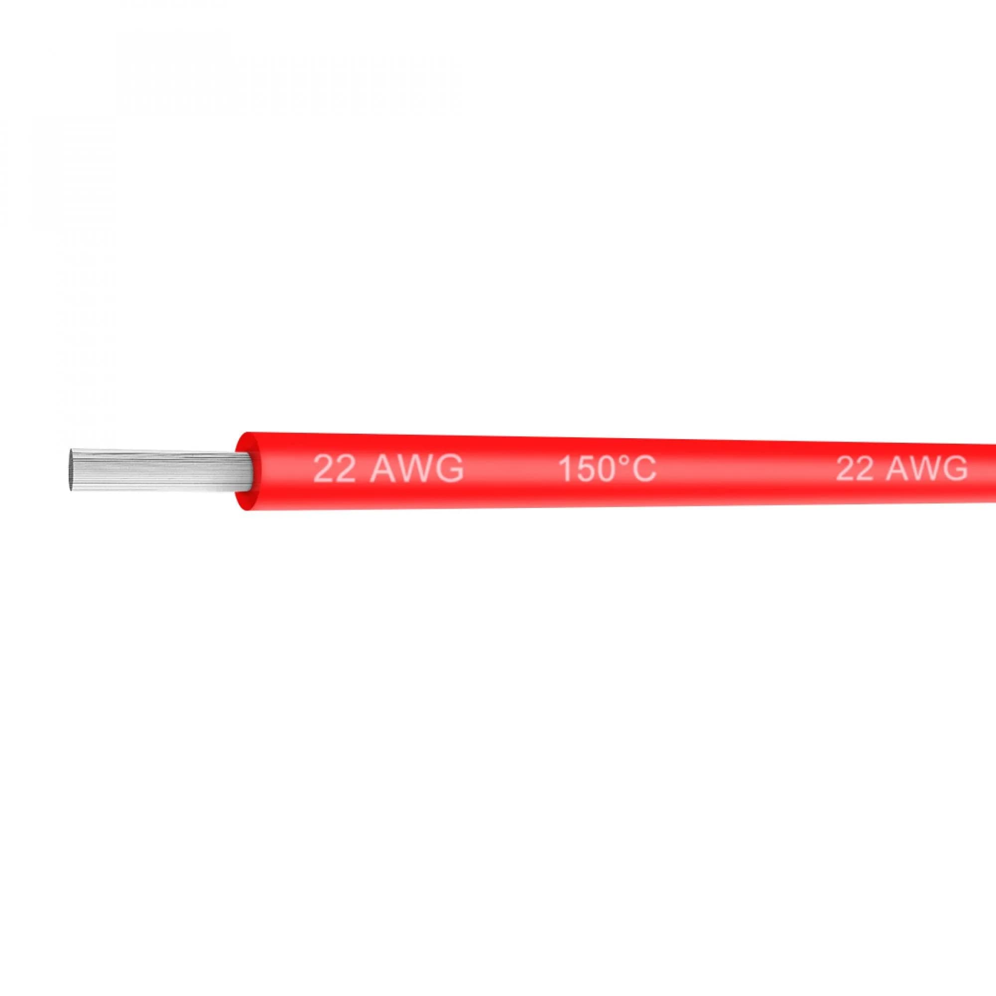 uxcell 22AWG 32.8Ft Silicone Copper Wire Cable - 40KV Voltage, Red