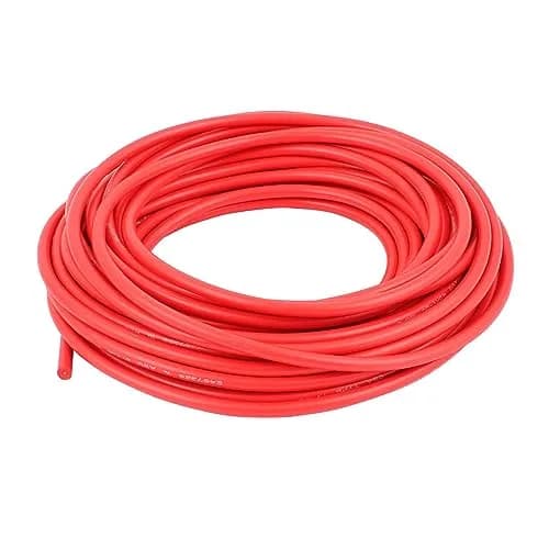 uxcell 22AWG 32.8Ft Silicone Copper Wire Cable - 40KV Voltage, Red thumbnail 2