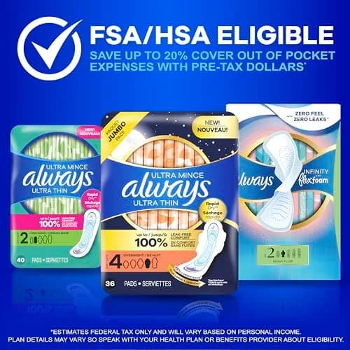 Always Ultra Thin Feminine Pads Without Wings, Size 1 Regular Absorbency, 132 Count | 100% Leak-Free Protection thumbnail 8