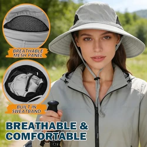 EINSKEY Wide Brim Sun Hat UPF 50+ Waterproof Packable for Men & Women | UV & Rain Protection thumbnail 5