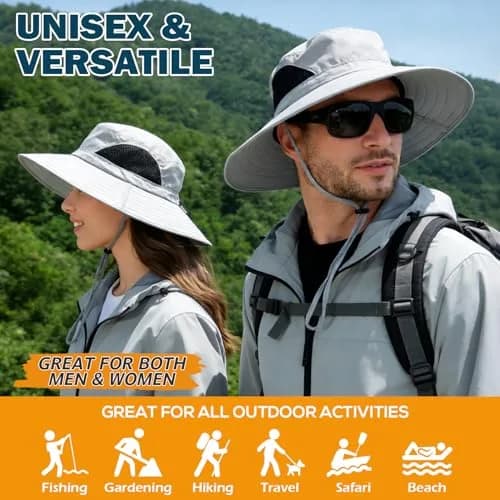EINSKEY Wide Brim Sun Hat UPF 50+ Waterproof Packable for Men & Women | UV & Rain Protection thumbnail 2
