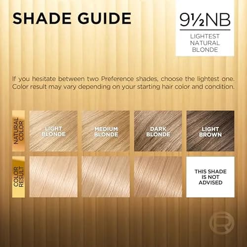 L'Oreal Paris Superior Preference Permanent Hair Color 9.5NB Lightest Natural Blonde (3 x 1 Kit) | Fade-Defying Color for 9 Weeks thumbnail 3