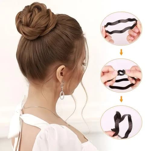 Elandy Plastic Bun Maker Curler 6 Pack | Perfect for Medium & Long Hair thumbnail 6
