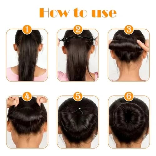 Elandy Plastic Bun Maker Curler 6 Pack | Perfect for Medium & Long Hair thumbnail 3