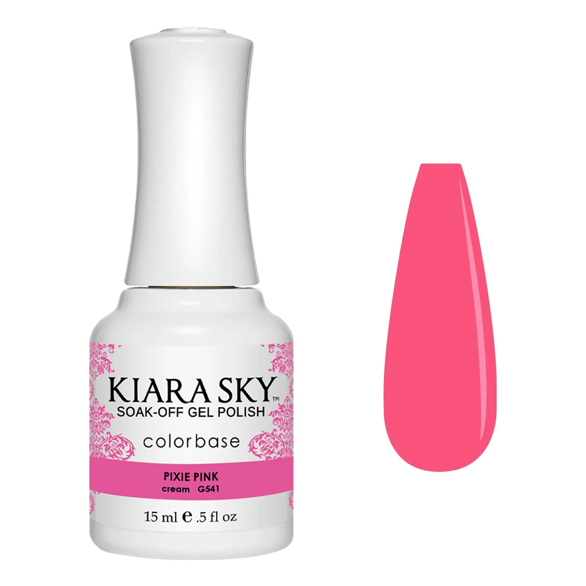 Kiara Sky Soak Off Gel Nail Polish Pixie Pink 0.5 fl oz | Long-Lasting, High-Gloss Shine, UV/LED Cure