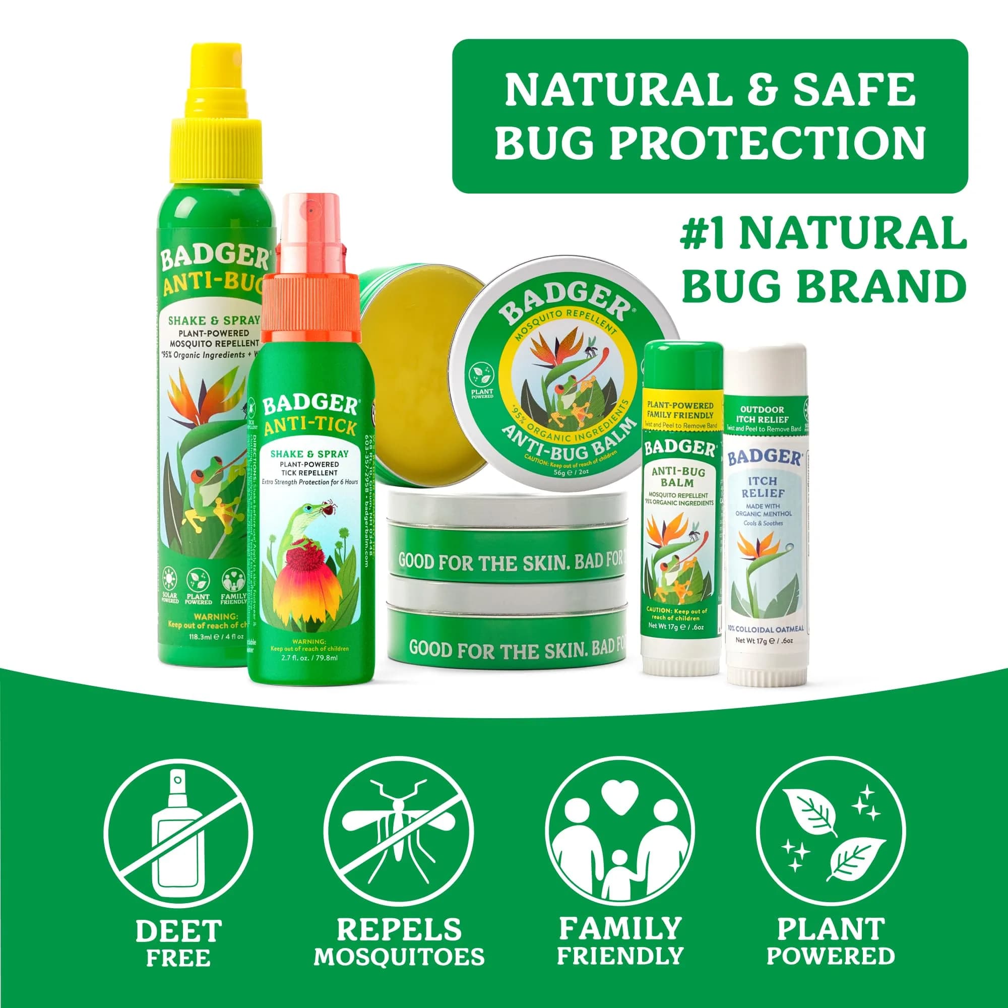 Badger Natural Insect Repellent Spray 240ml (8 Fl Oz) | DEET-Free, Family Friendly, Organic Essential Oils - view 4