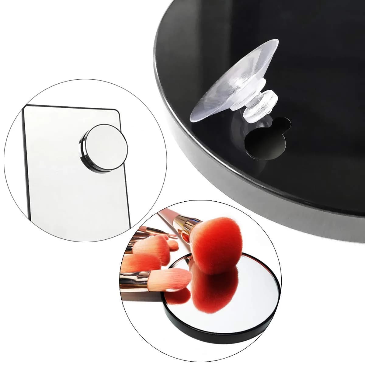 TTSAM 10x Magnifying Makeup Mirror 8.8cm (3.46 inches) | Clear Double-Sided Suction Cup Mirror - view 5