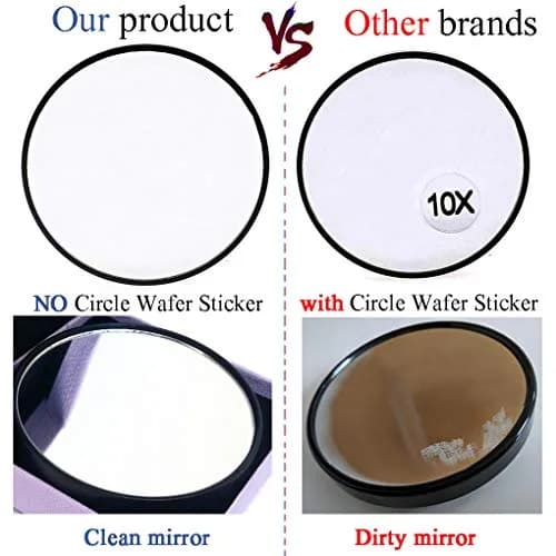 TTSAM 10x Magnifying Makeup Mirror 8.8cm (3.46 inches) | Clear Double-Sided Suction Cup Mirror thumbnail 6